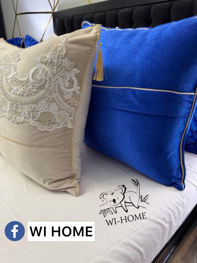 ⁦Couvre au lit kadhifa bleu 10 pieces⁩ - الصورة ⁦4⁩