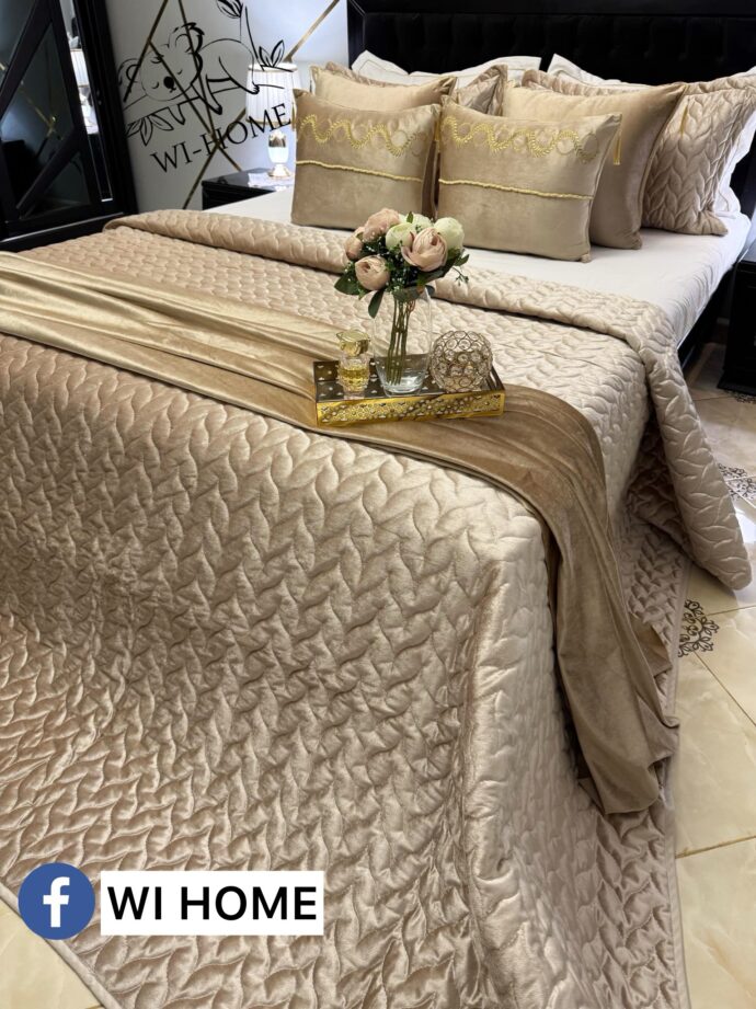 Couvre au lit kadhifa beige 10 pieces