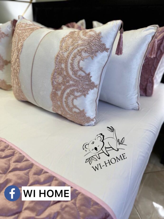 ⁦Couvre au lit kadhifa rose 10 pieces⁩ - الصورة ⁦3⁩