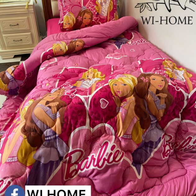 COUETTE BARBIE 4 PIECES ENFANT