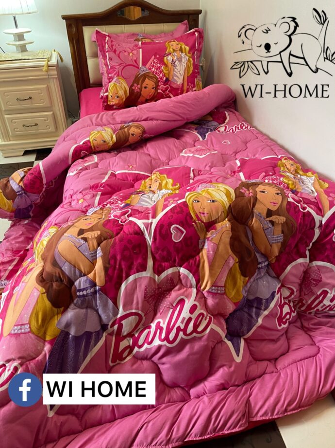 COUETTE BARBIE 4 PIECES ENFANT