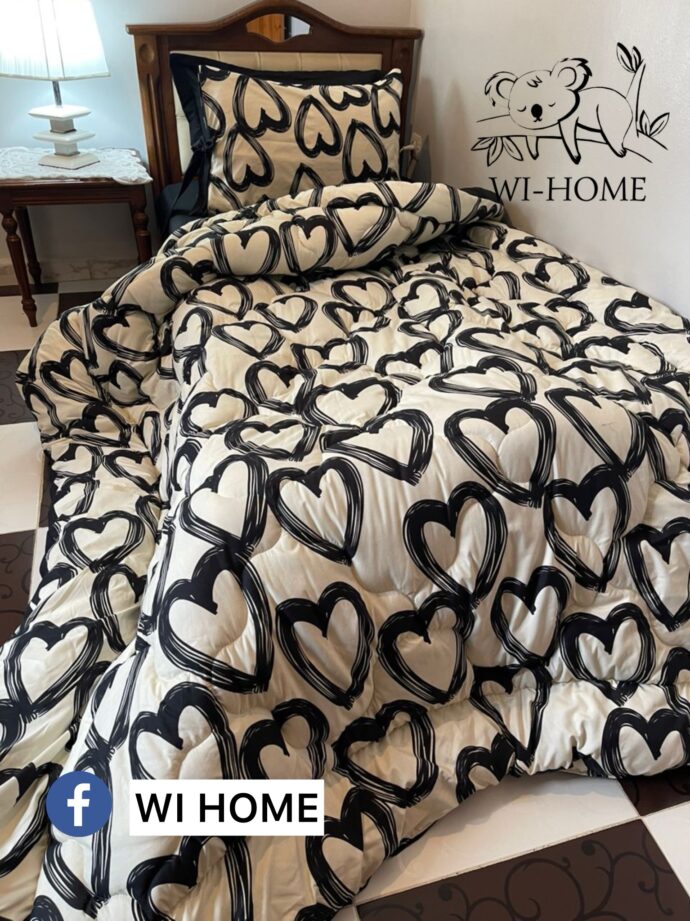 Couette love noir 1p