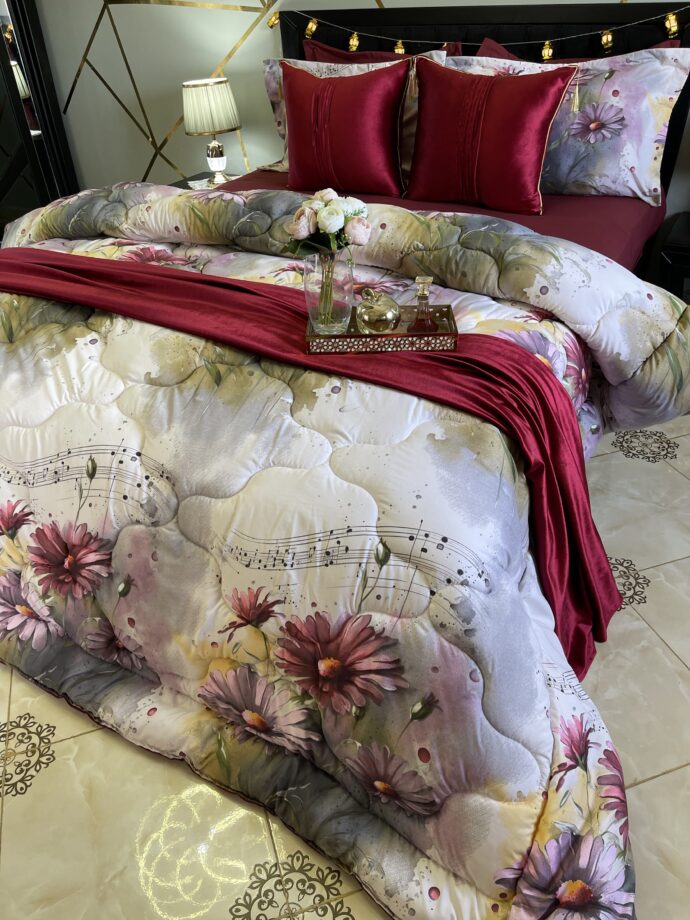 Couette fleurrete 6 pieces