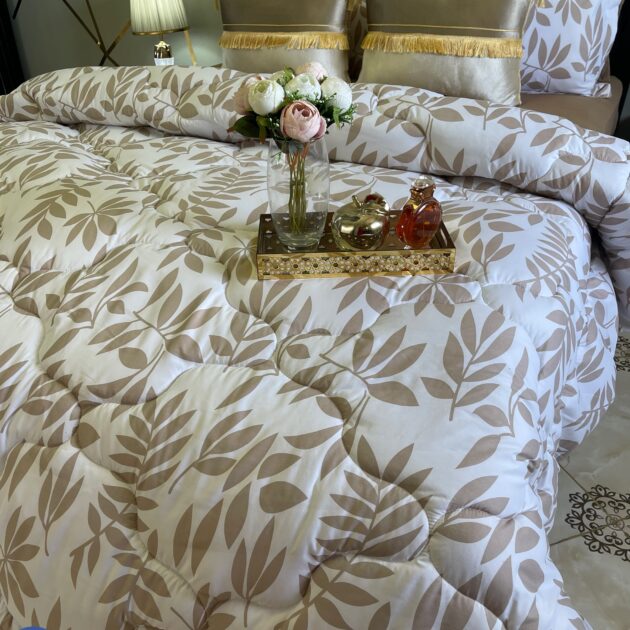 Couette  petale beige 6 pieces