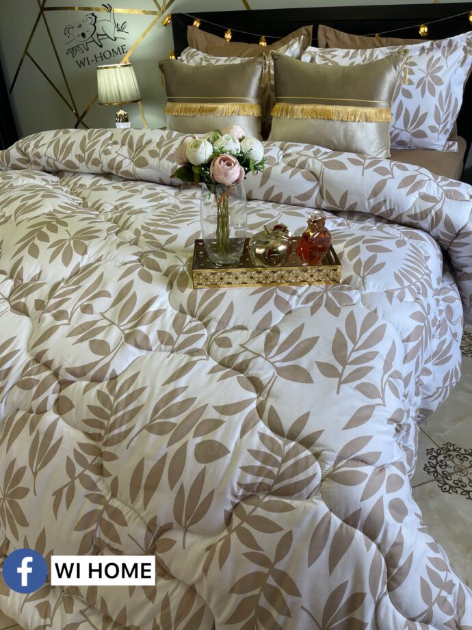 Couette  petale beige 6 pieces